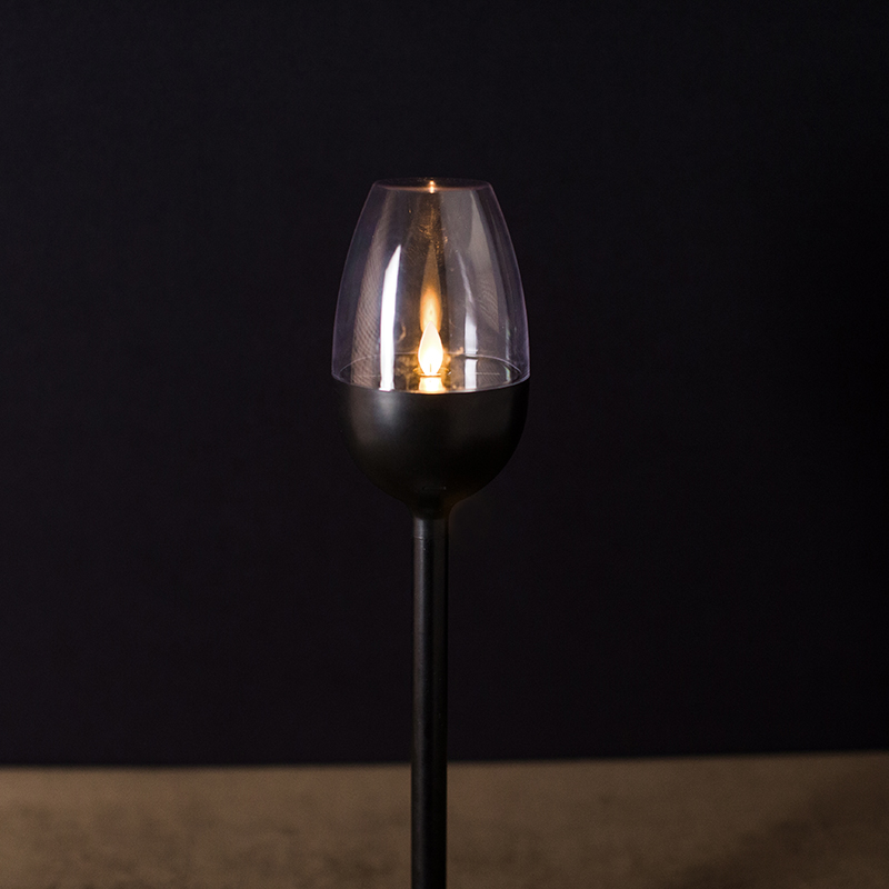 Gelas Wain Lilin Flameless Berkelip Dikuasakan Suria