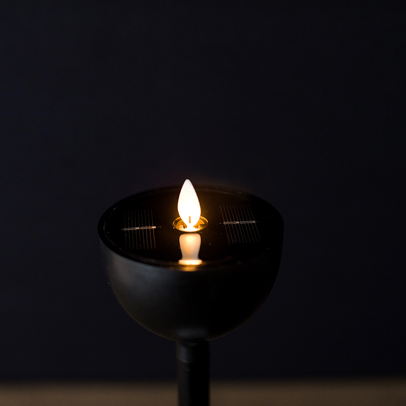 Gelas Wain Lilin Flameless Berkelip Dikuasakan Suria