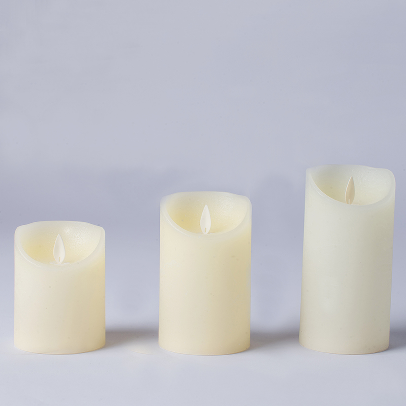 Set 3 Lilin Flameless Lilin Asli Gading