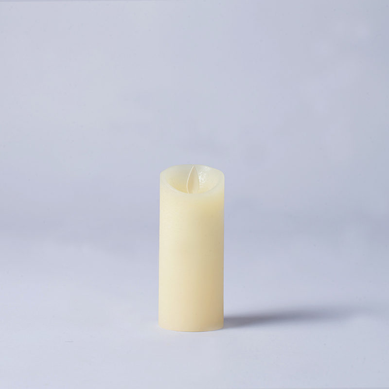3 Pek Ivory Berkelip Lilin Tiang Tanpa Api