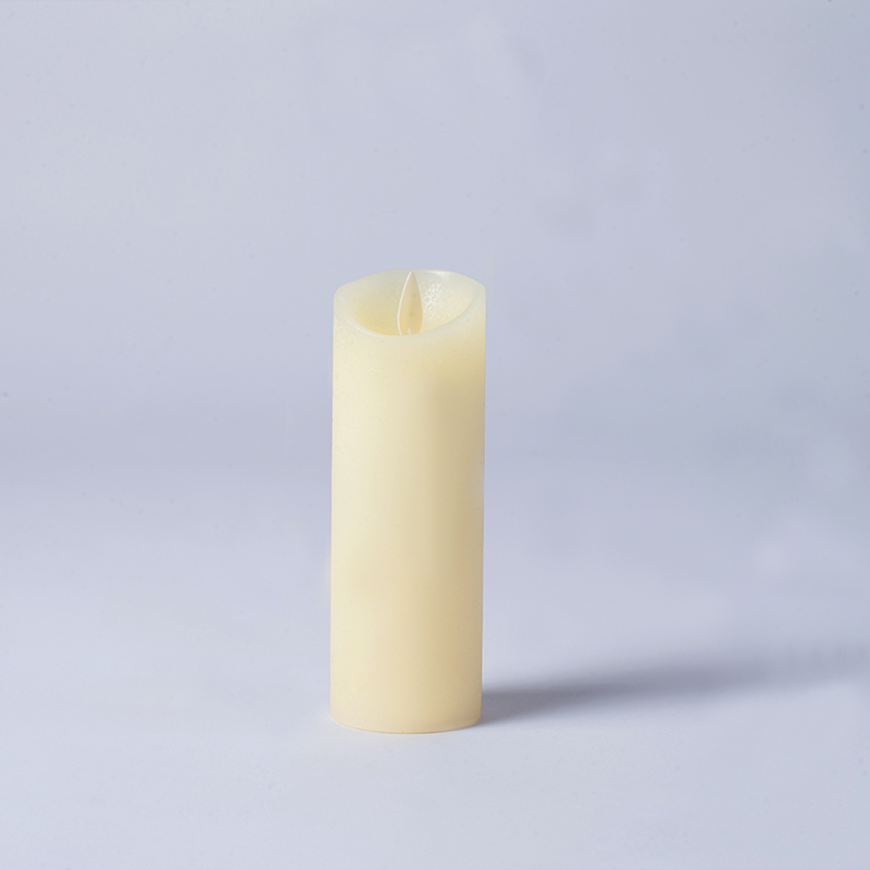 3 Pek Ivory Berkelip Lilin Tiang Tanpa Api