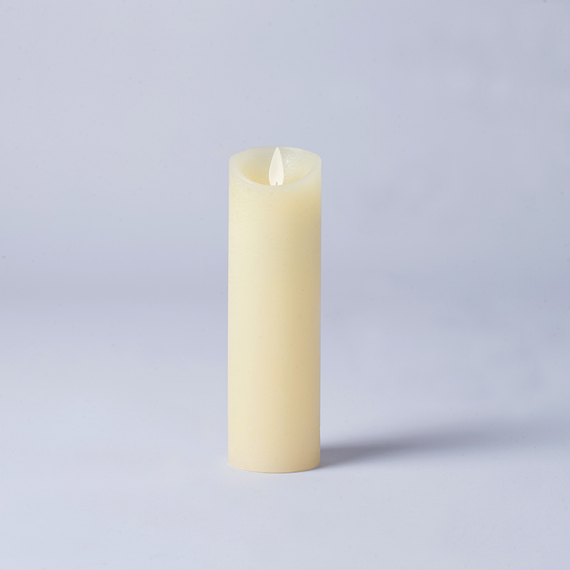 3 Pek Ivory Berkelip Lilin Tiang Tanpa Api